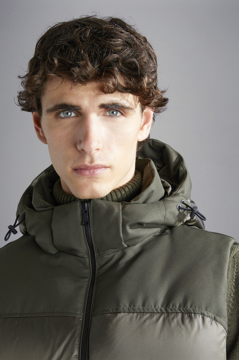 HYBRID VEST MADE OF IRIDESCENT NYLON AND TECHNICAL FABRIC 4