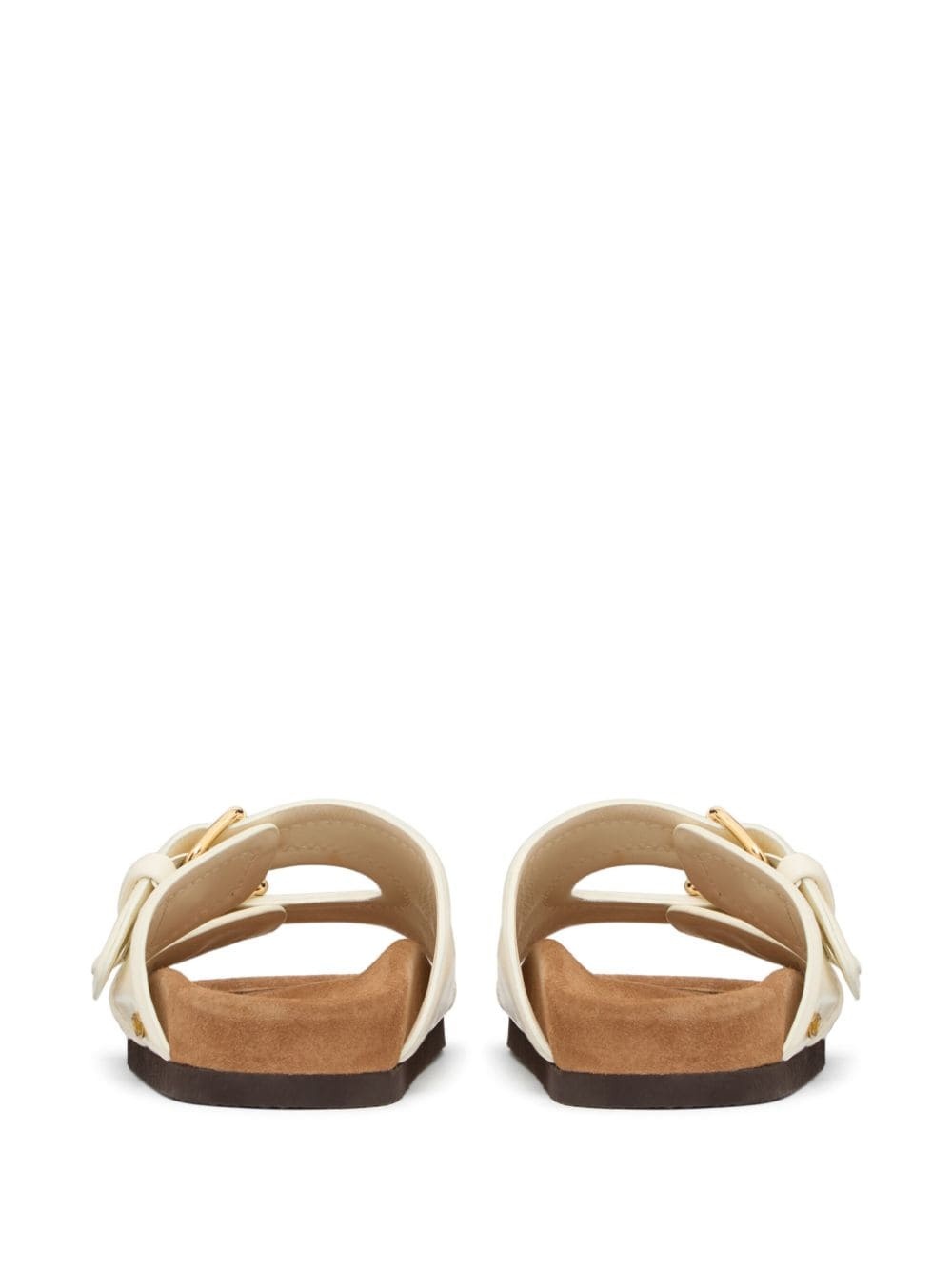 double-strap leather sandals - 3