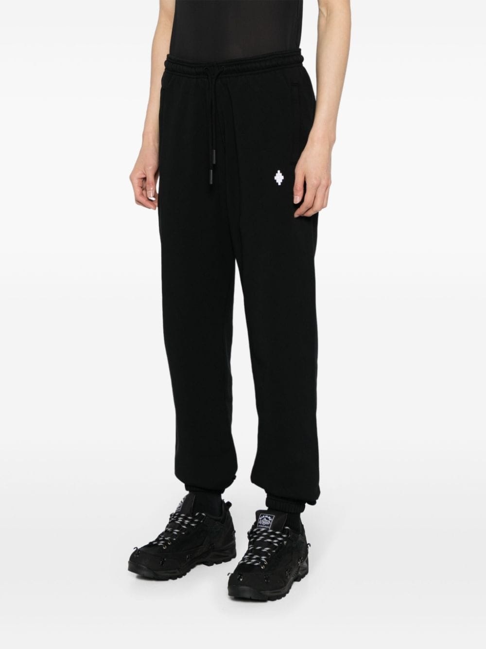 logo-embroidered cotton track pants - 3