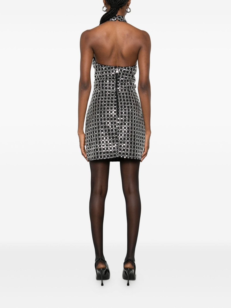 halterneck metallic-embellished dress 4