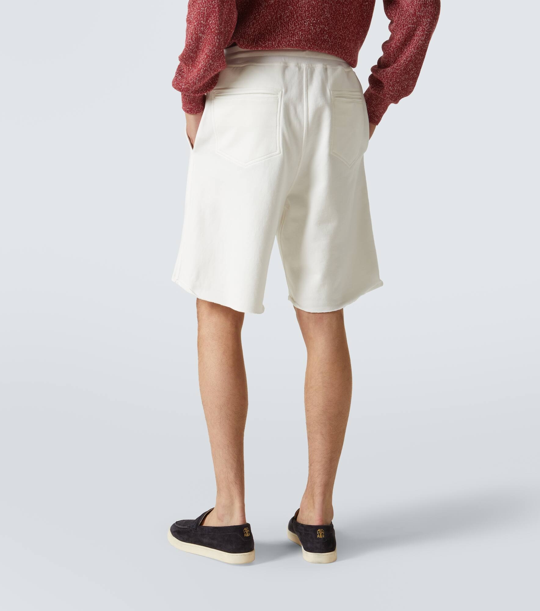 Cotton-blend jersey shorts - 4