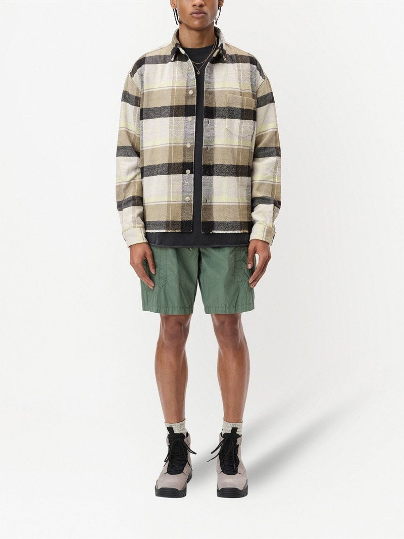 John Elliott check-print button-up shirt outlook