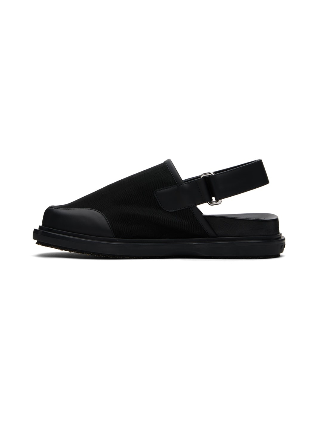 Black Back Strap Mules - 3
