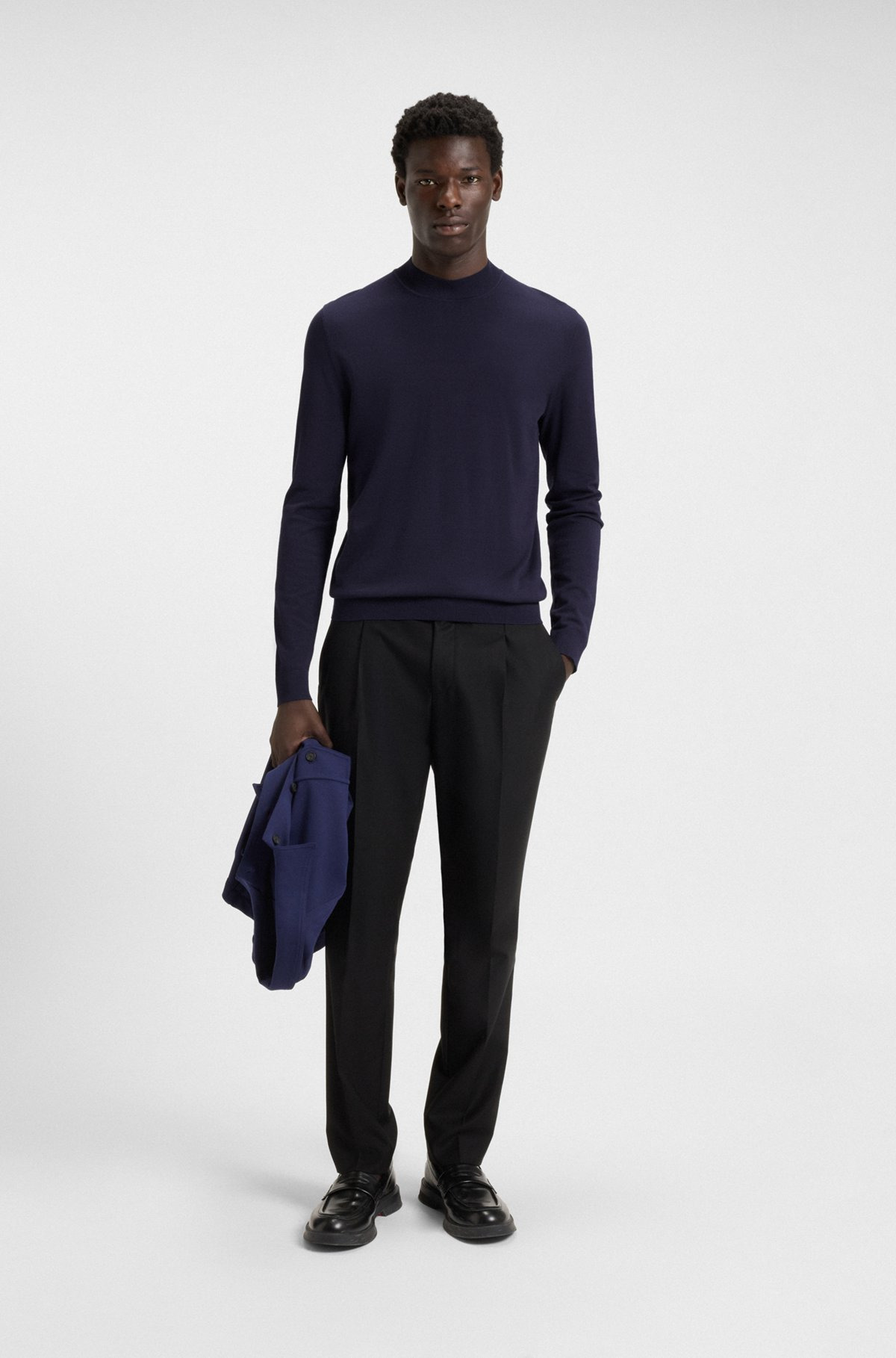 SLIM-FIT SWEATER WITH HIGH NECKLINE - 4
