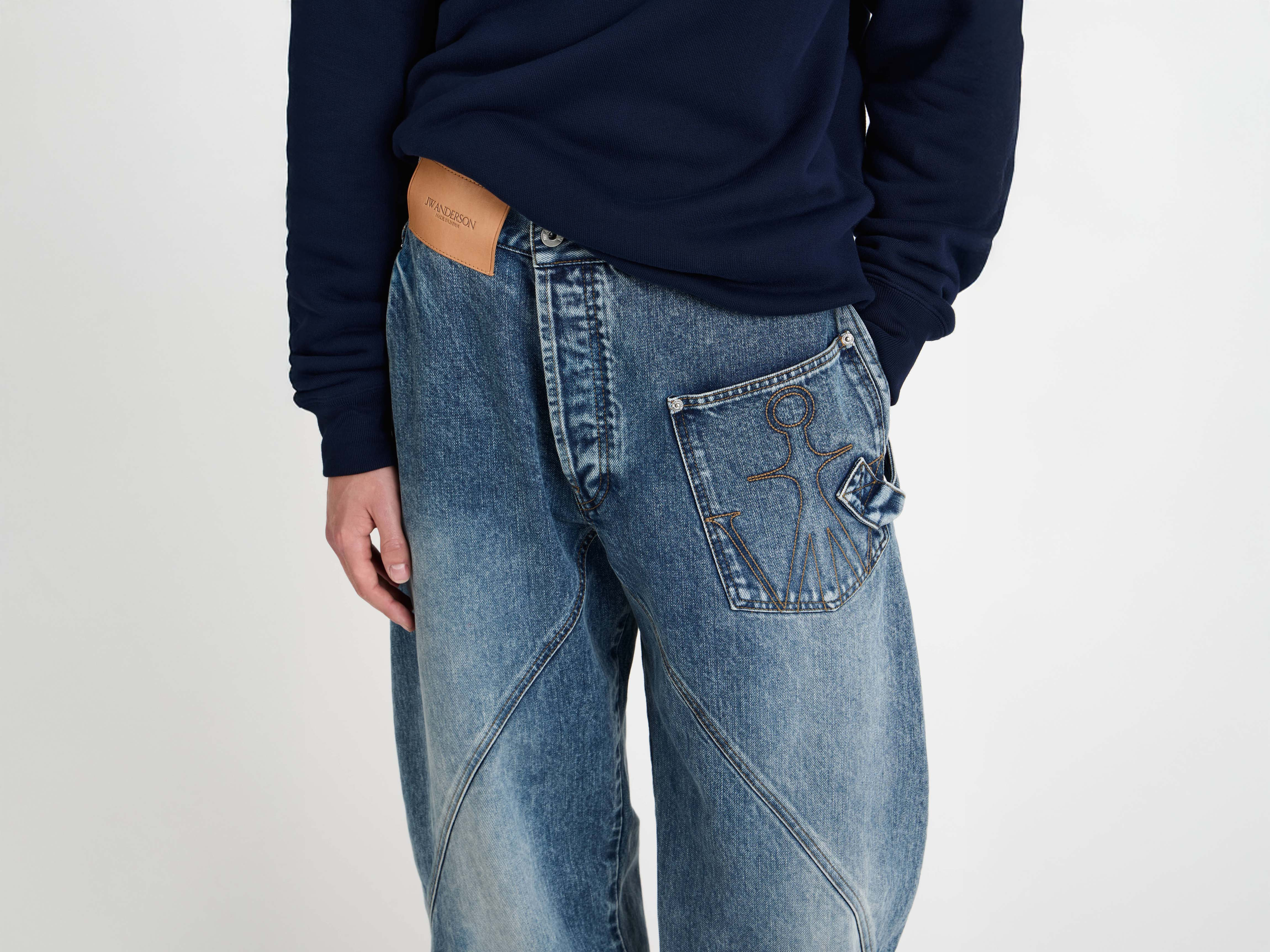 TWISTED WORKWEAR JEANS IN MID BLUE - 6