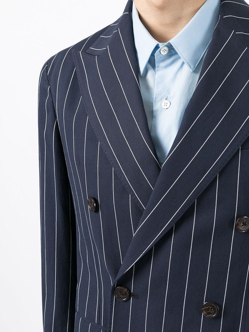 pinstriped double-breasted blazer 5