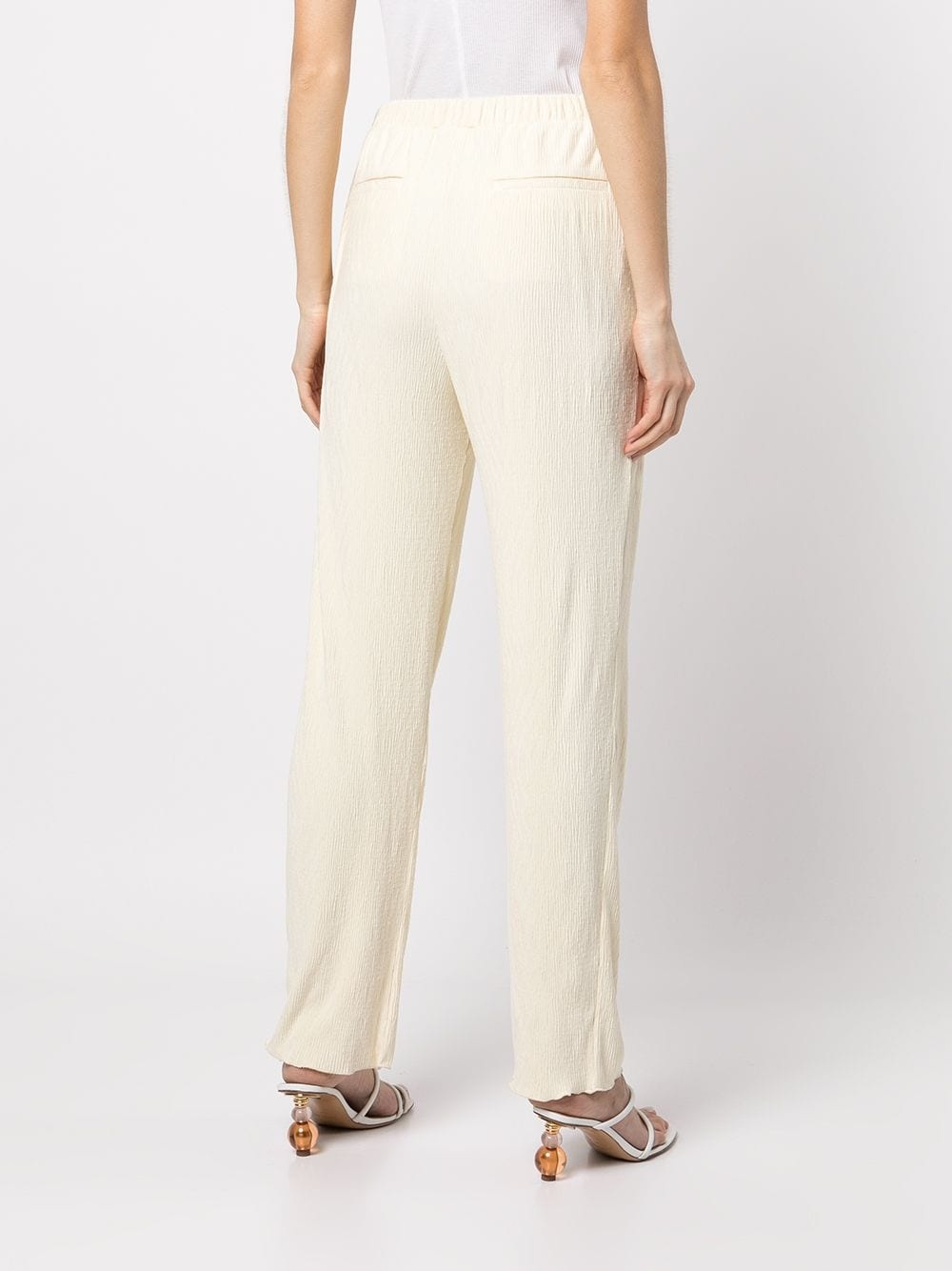 plissÃ© straight-leg trousers - 4