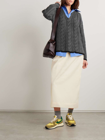 GUEST IN RESIDENCE Mia cable-knit wool and cashmere-blend sweater outlook