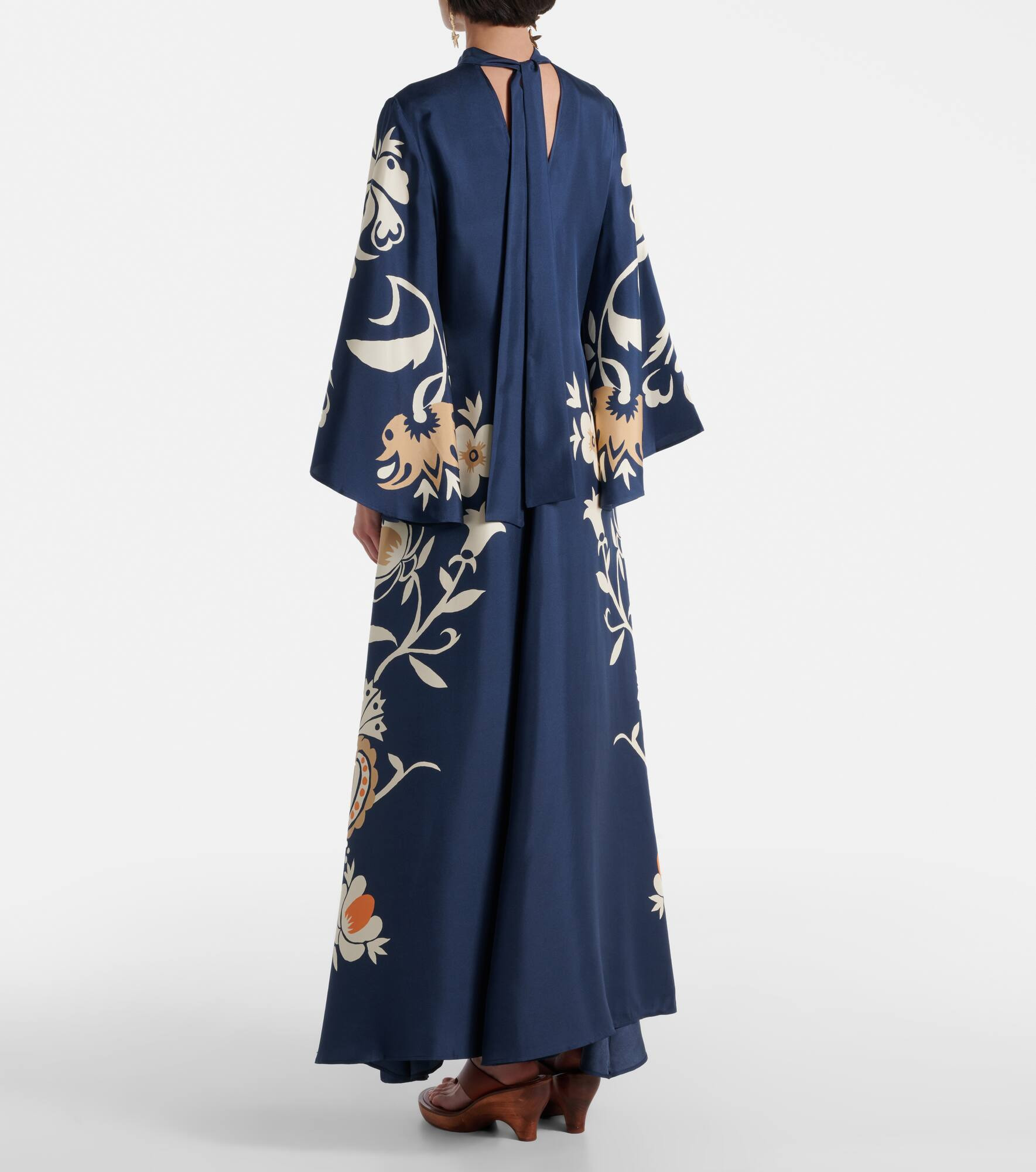 Magnifico floral silk twill maxi dress - 3