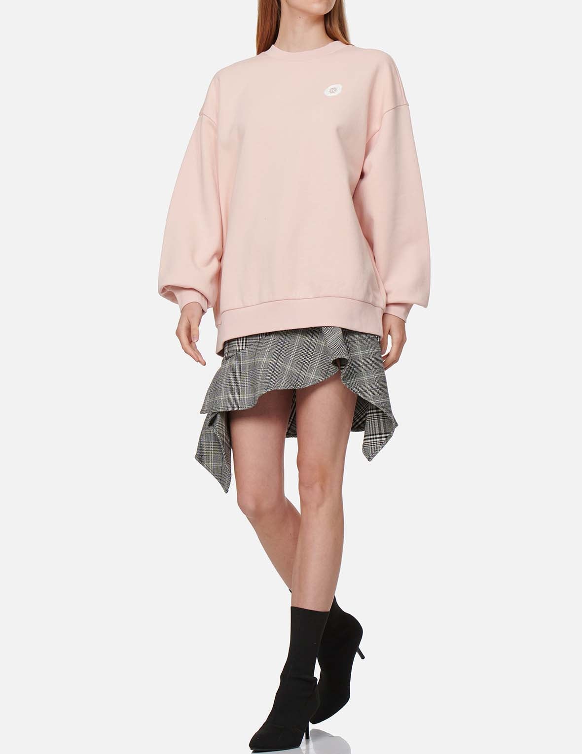 Kamon Glitter Print Oversize Sweatshirt - 6