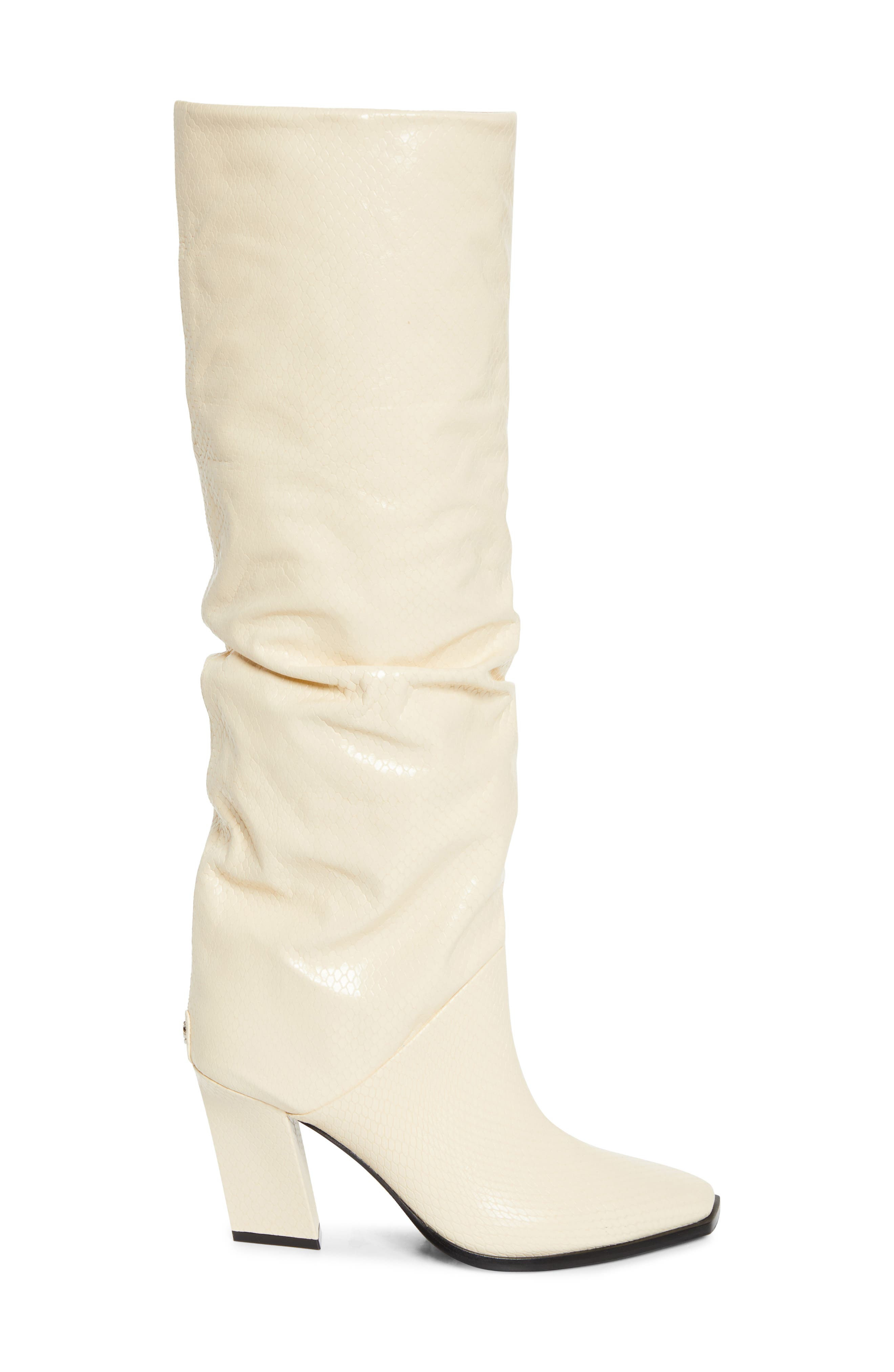 Jimmy Choo Hart Snakeskin Embossed Knee High Boot in Buttermilk at Nordstrom - 3