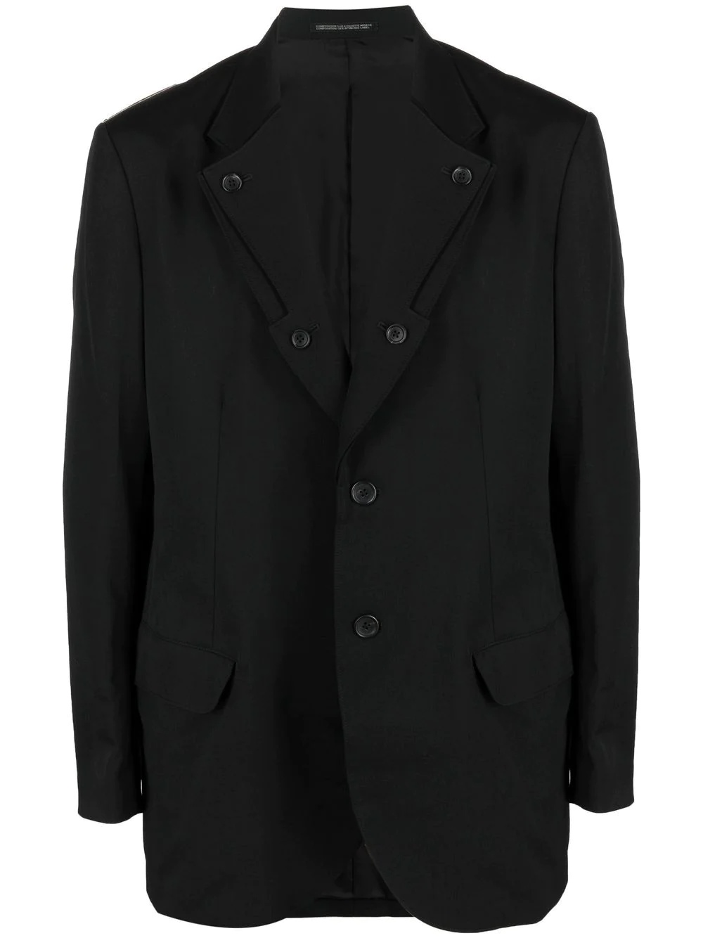 button-lapel detail blazer - 1