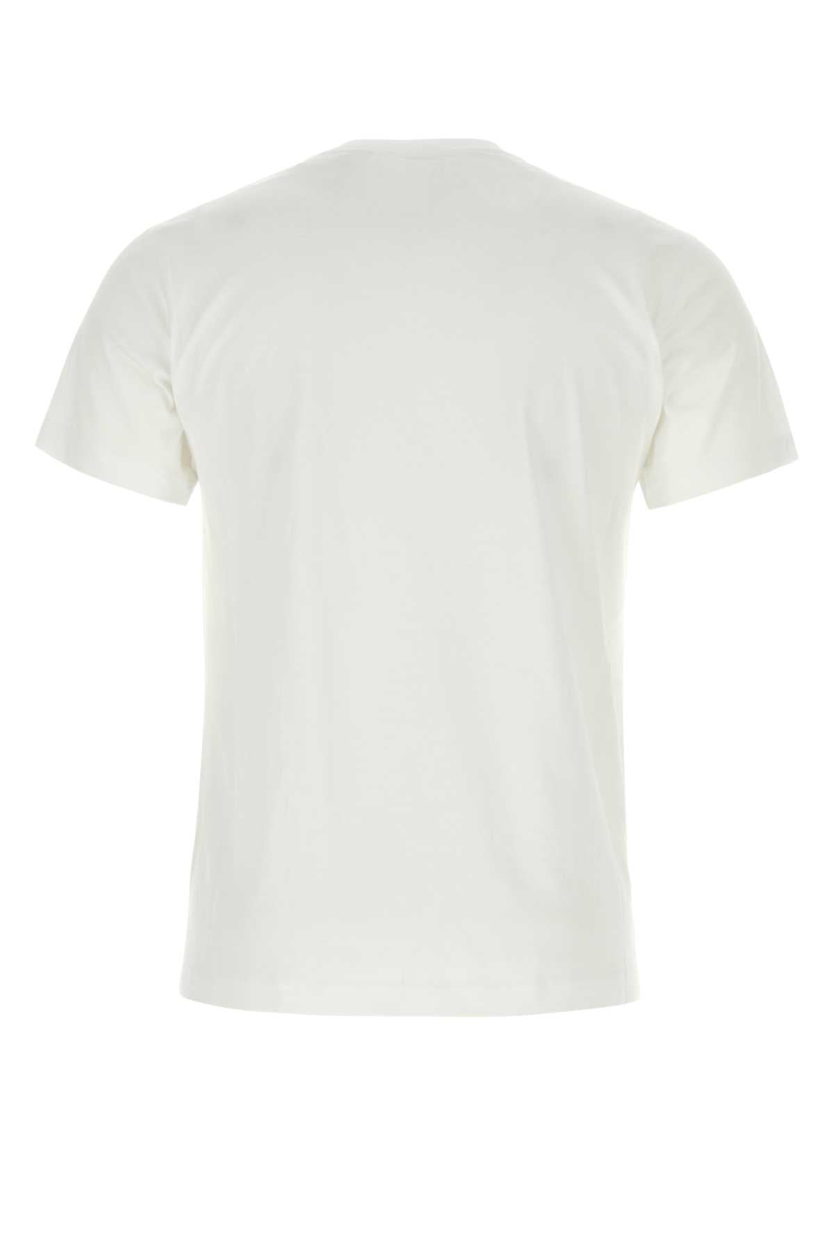 Burberry Men White Cotton T-Shirt - 2
