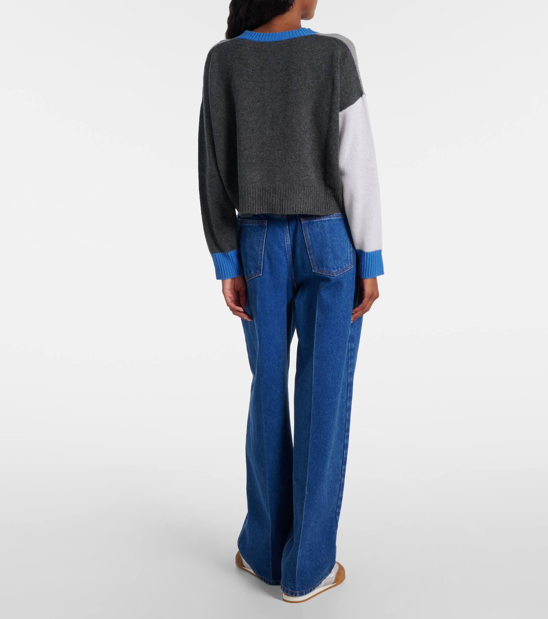 Colorblocked cashmere cardigan - 3