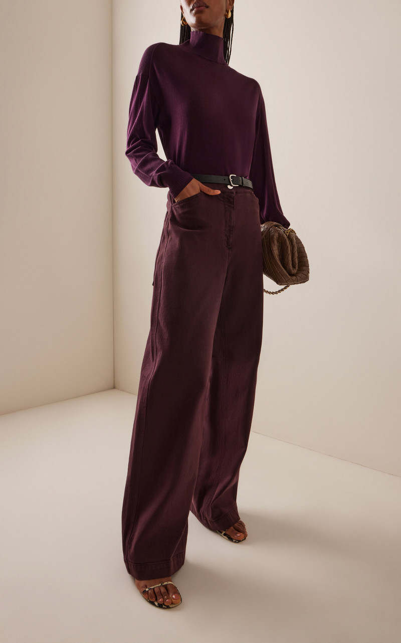 Another Tomorrow Denim Carpenter Pants purple outlook