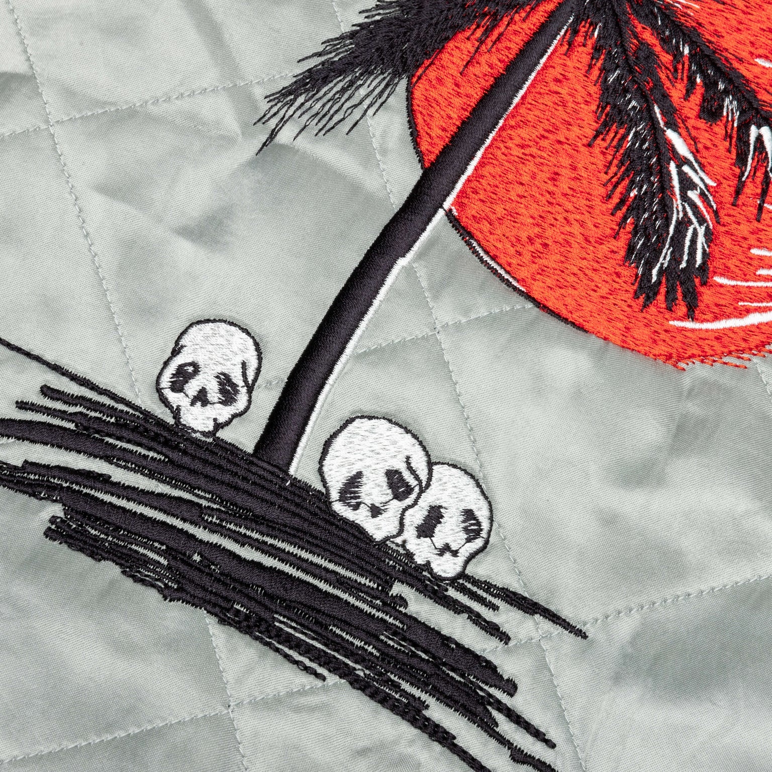 PALM ANGELS LIFE IS PALM SOUVENIR JACKET - GREY/BLACK - 5