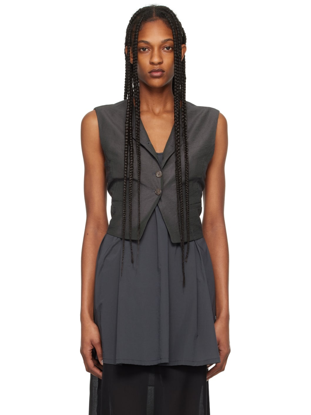 Navy Stripe Vest - 1