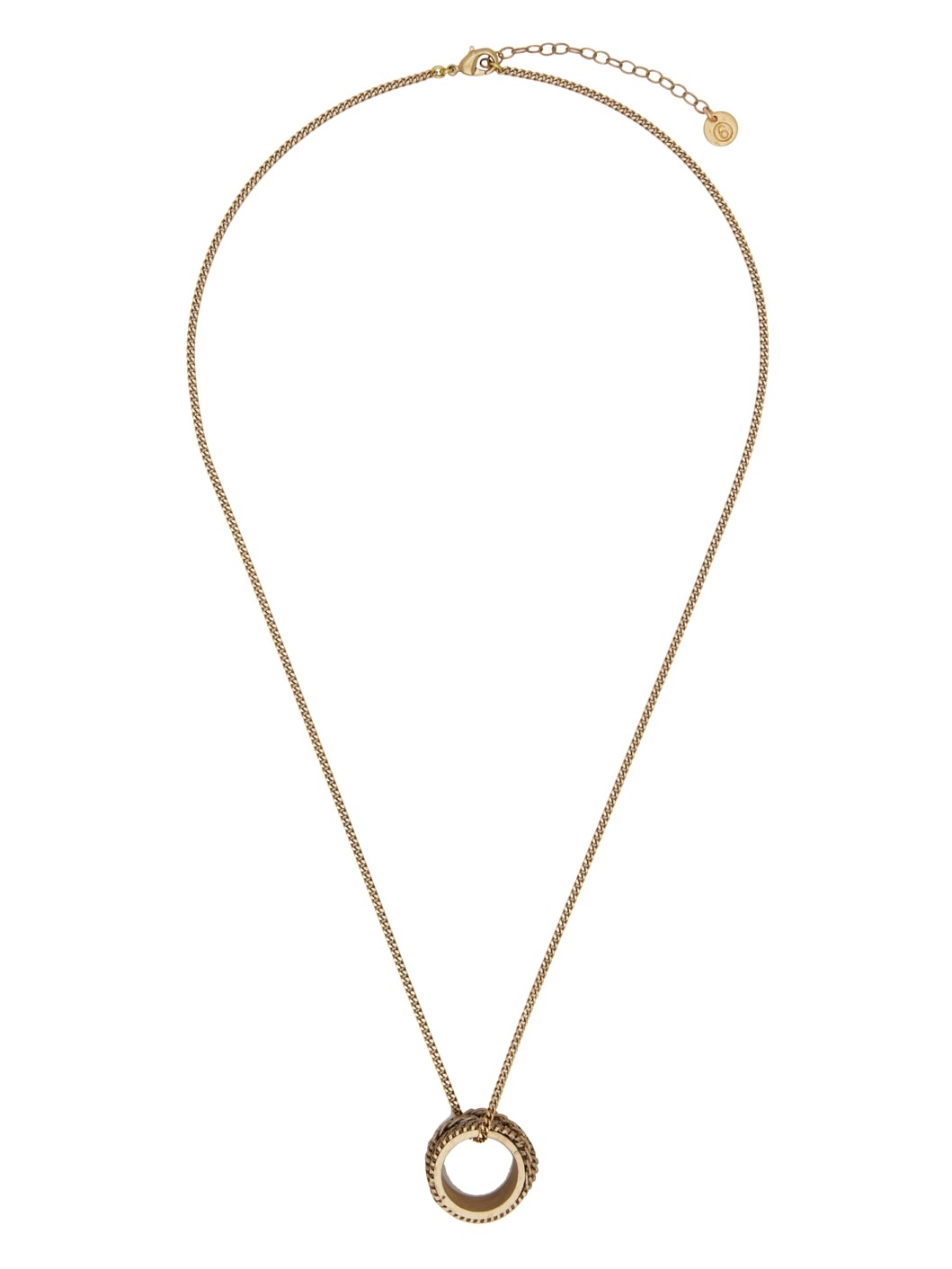 Gold Ring Pendant Necklace - 1