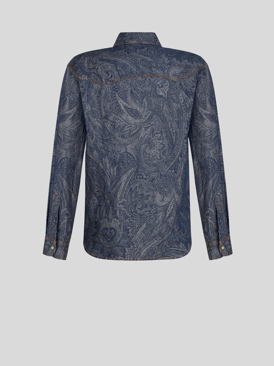PAISLEY DENIM SHIRT - 5