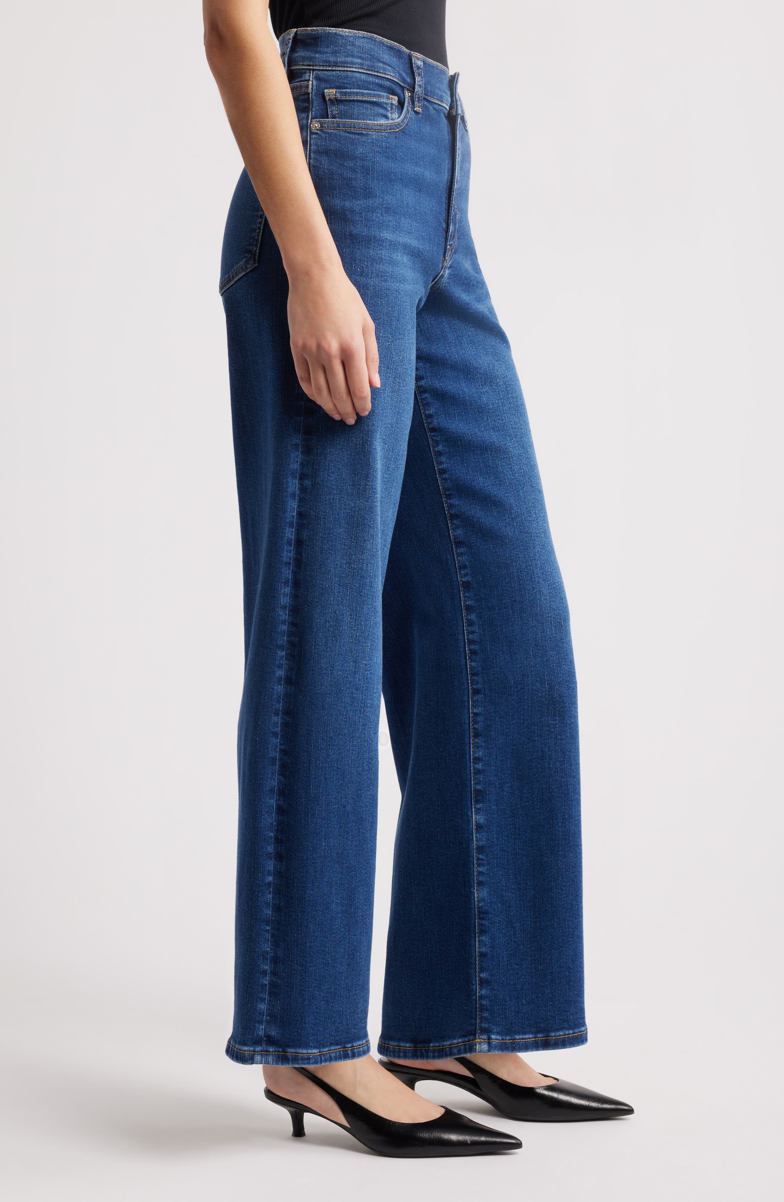 FRAME Le Slim Palazzo High Waist Wide Leg Jeans in Femma at Nordstrom - 3