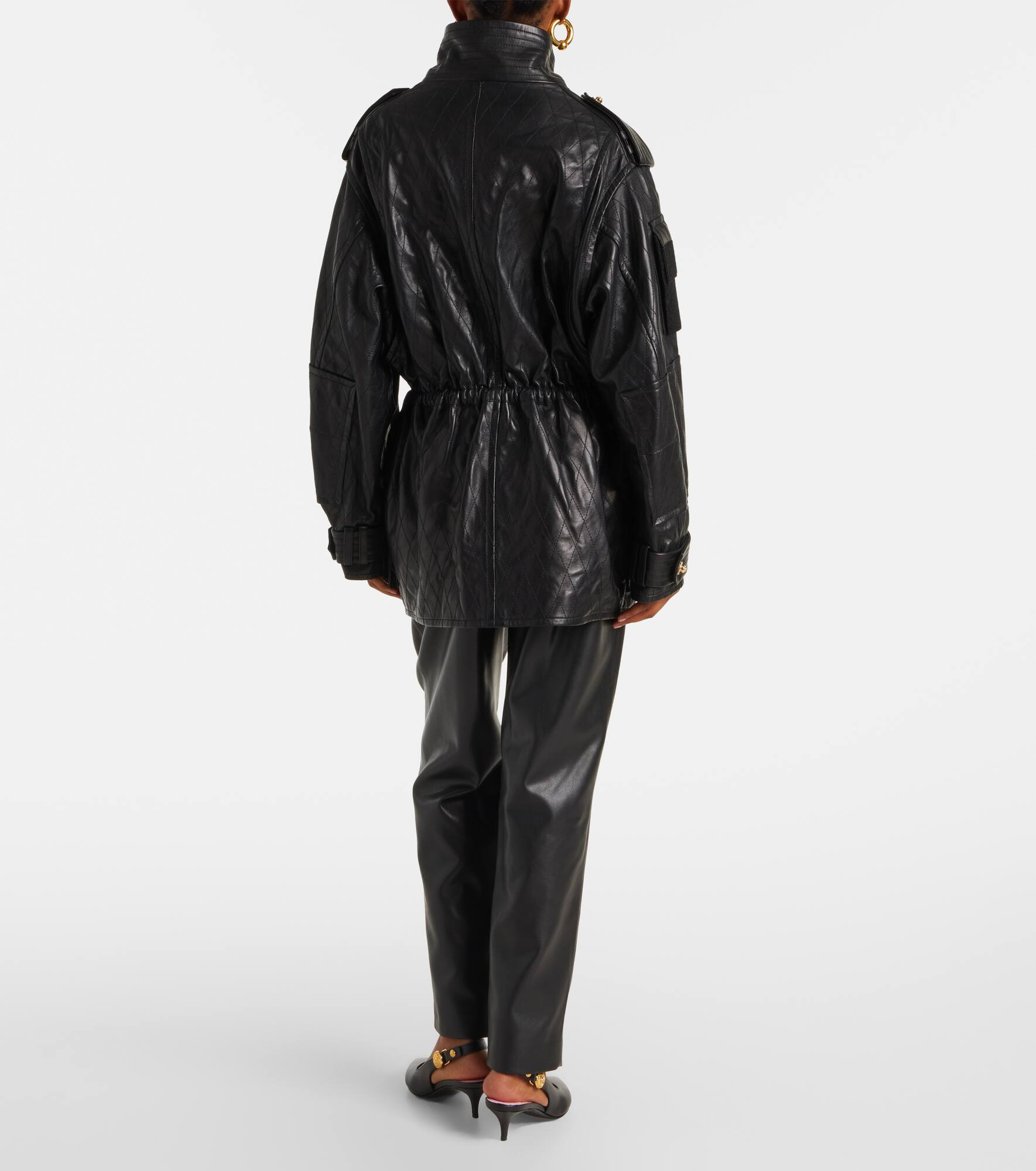 Leather parka jacket - 3