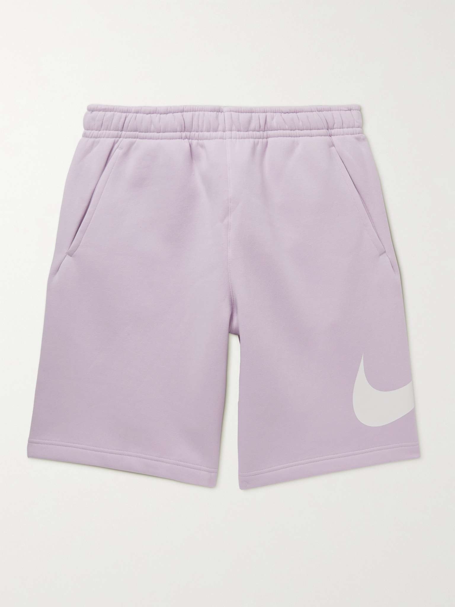 Sportswear Club Printed Fleece-Back Cotton-Blend Jersey Shorts - 1