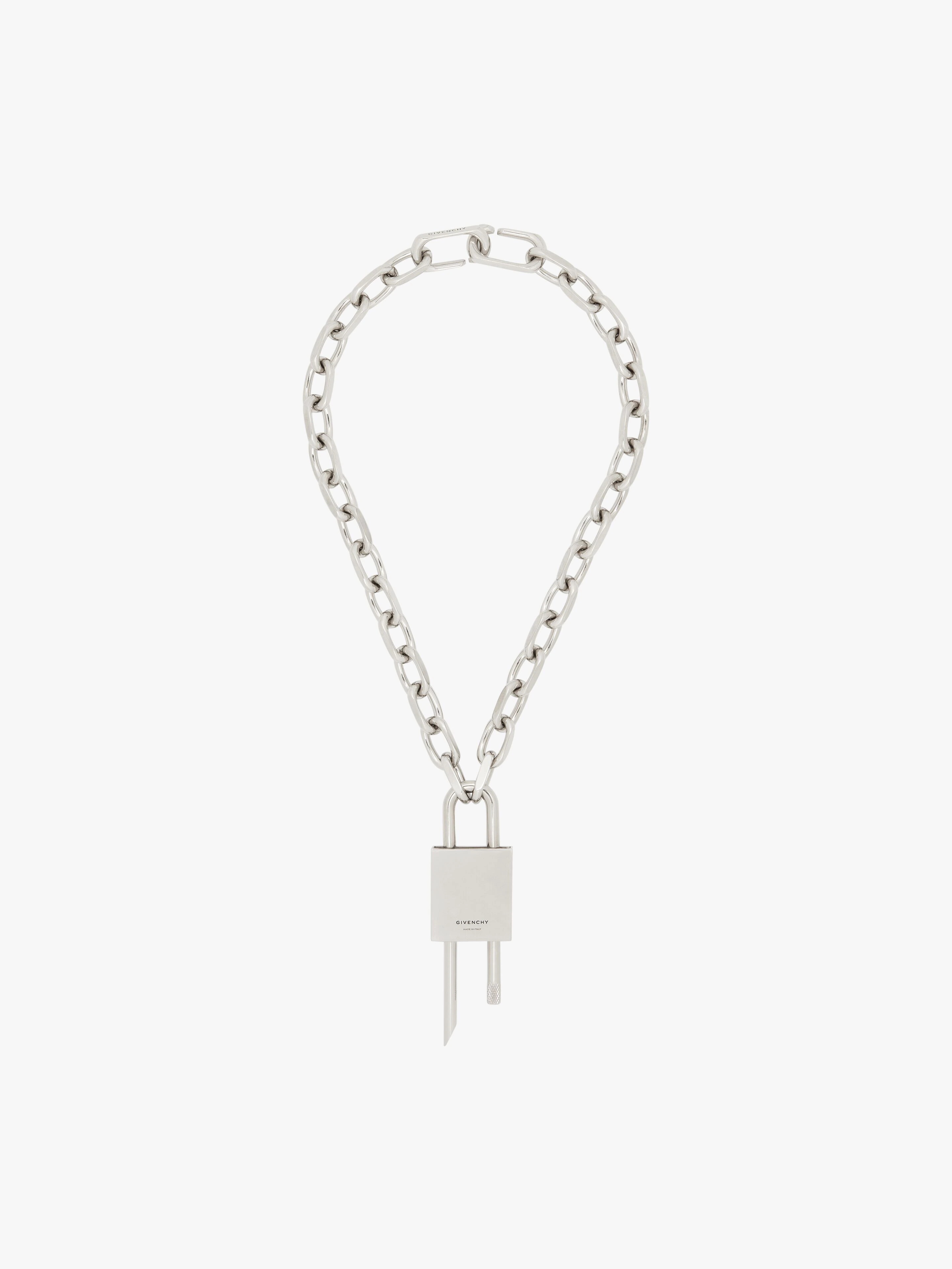 LOCK NECKLACE WITH CRYSTALS - 5