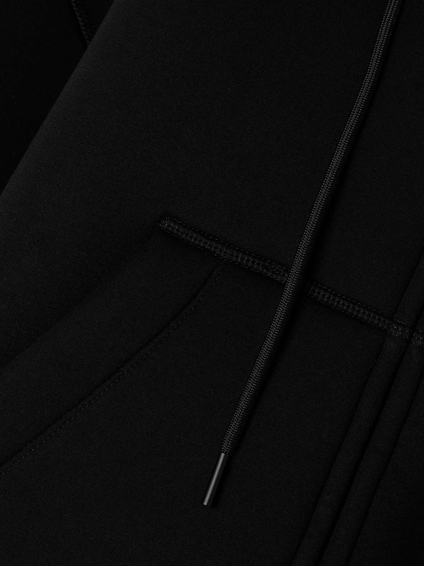Oversized bonded cotton-jersey hoodie Black - 4