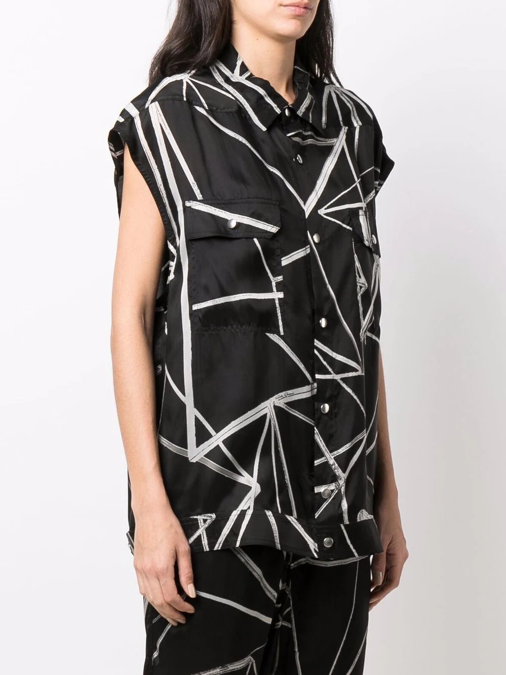 graphic-print overshirt - 3