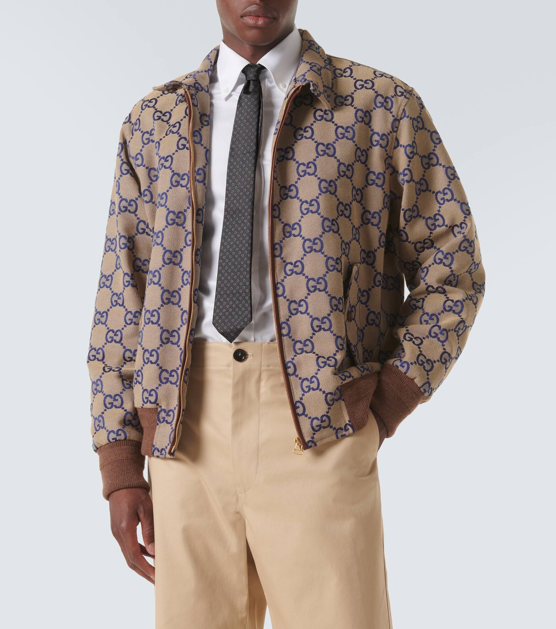 Horsebit silk jacquard tie - 2