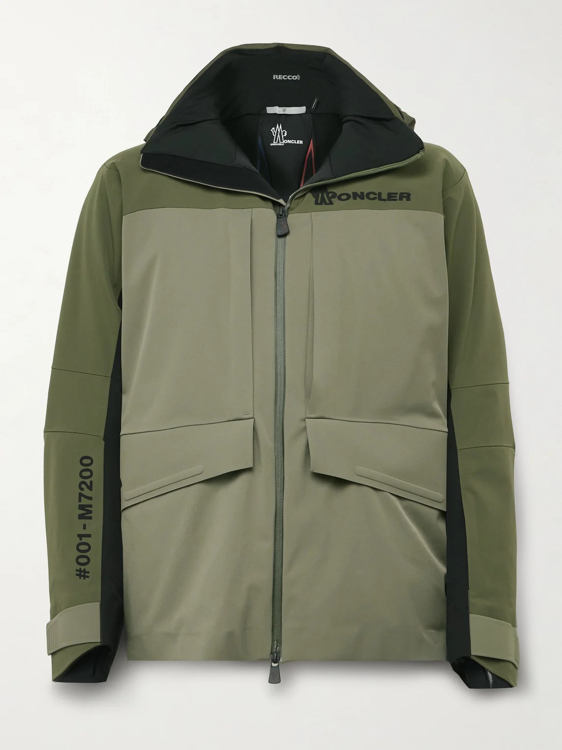 Vallatscha Colour-Block Logo-Appliquéd Padded Hooded Down Ski Jacket - 1