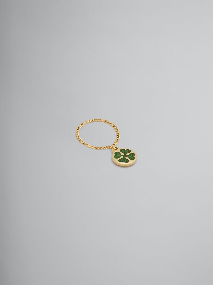 FOUR-LEAF CLOVER CHAIN RING - 1