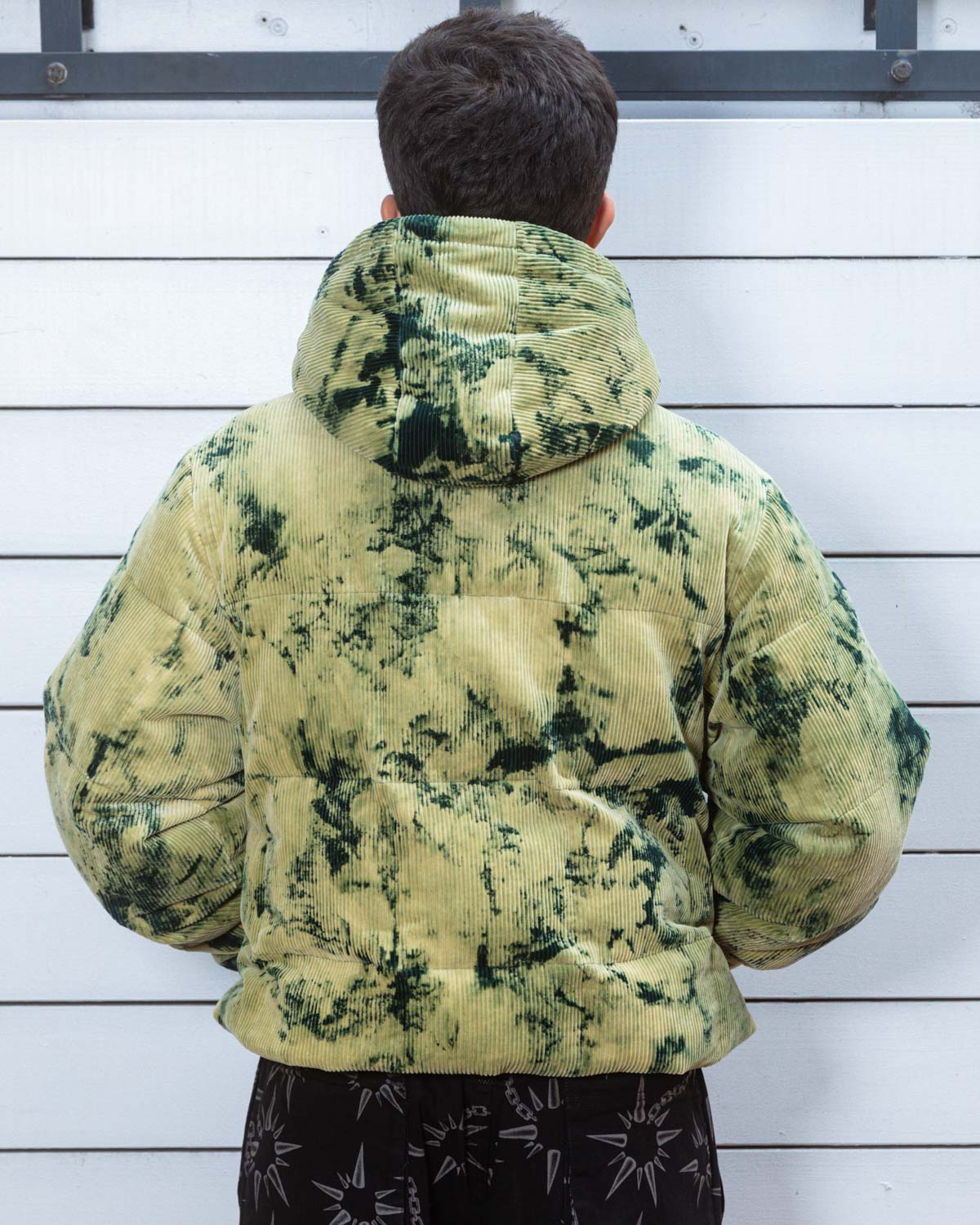 Bleach Dyed Dimension Puffer Jacket - Olive - 6