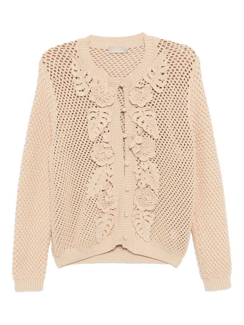 crochet-knit cardigan 1