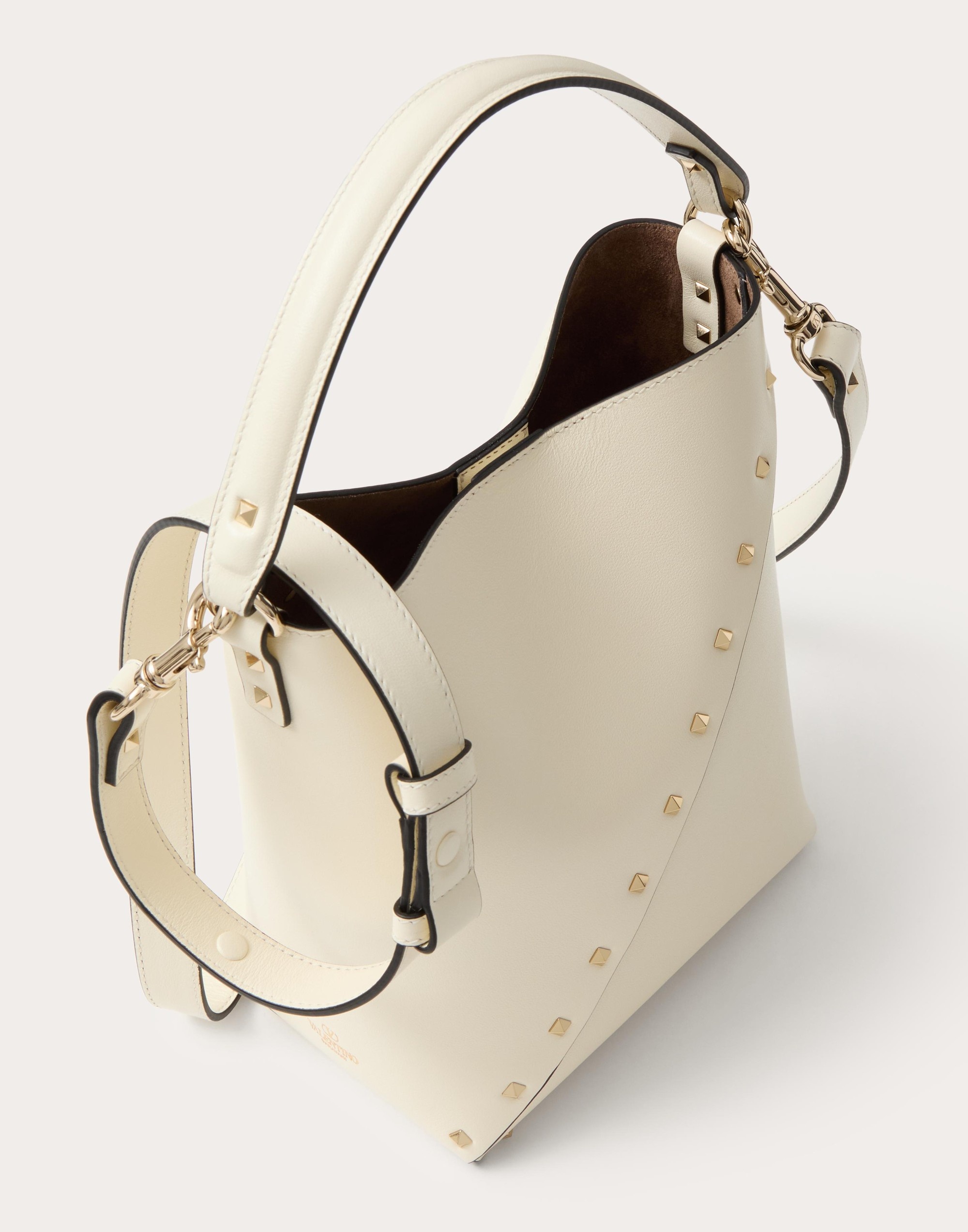 VALENTINO GARAVANI VALENTINO GARAVANI ROCKSTUD WISPY CALFSKIN BUCKET BAG - 5
