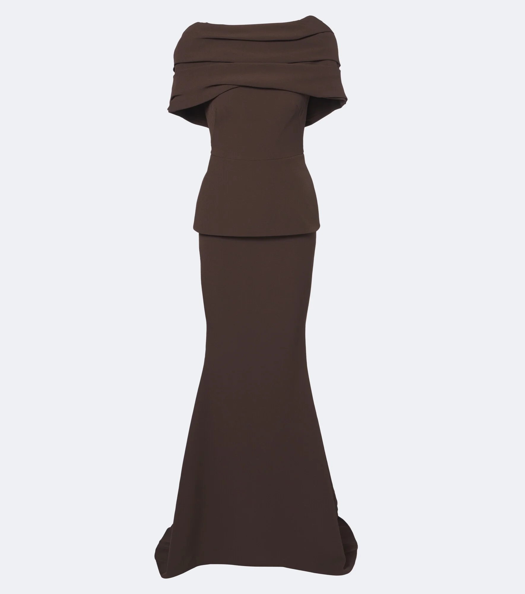 Loura draped peplum crêpe gown - 1