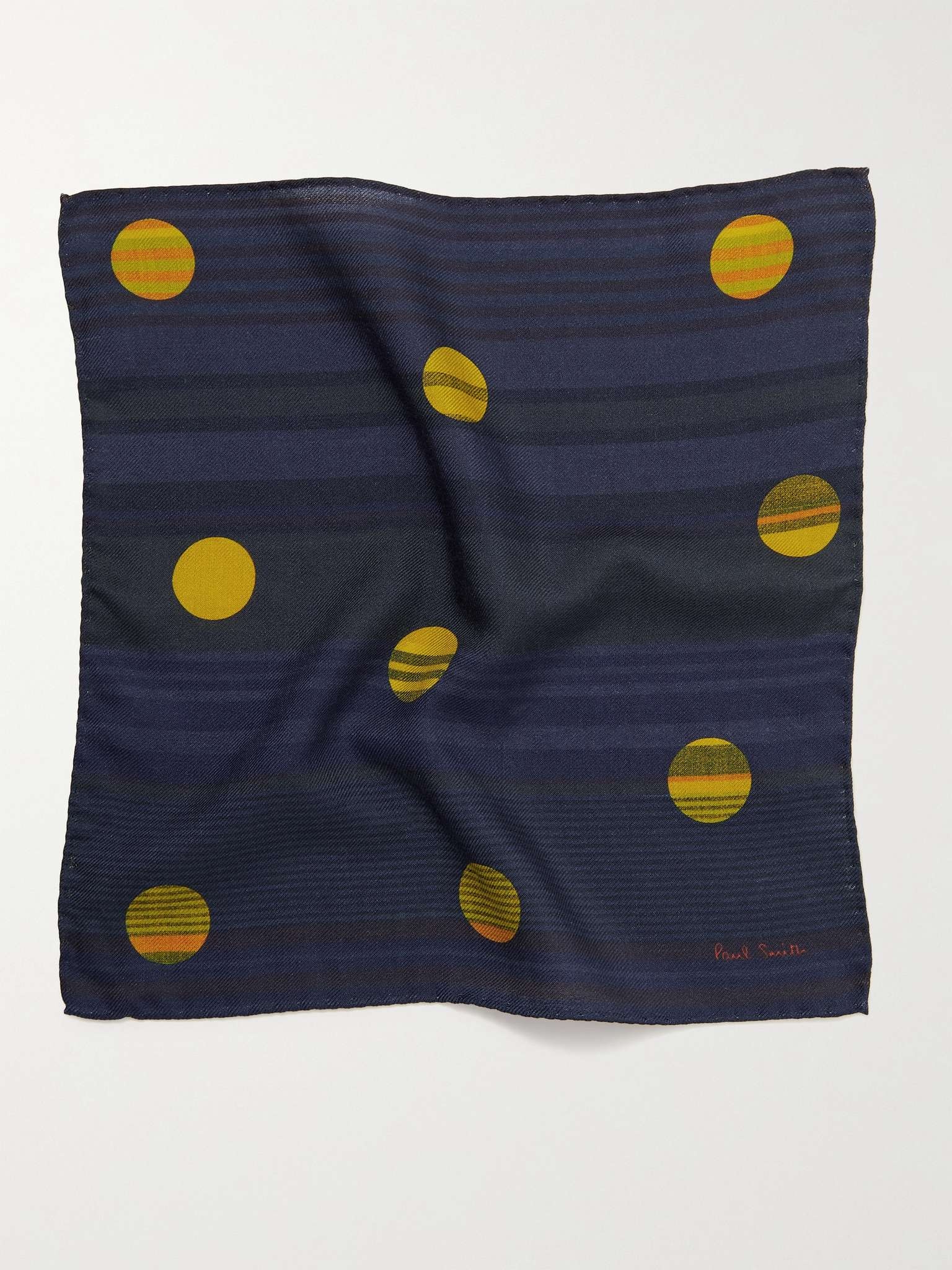 Printed Wool and Silk-Blend Pocket Square - 2