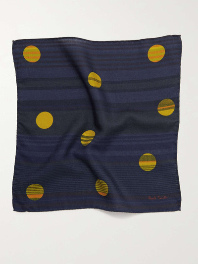 Paul Smith Printed Wool and Silk-Blend Pocket Square outlook