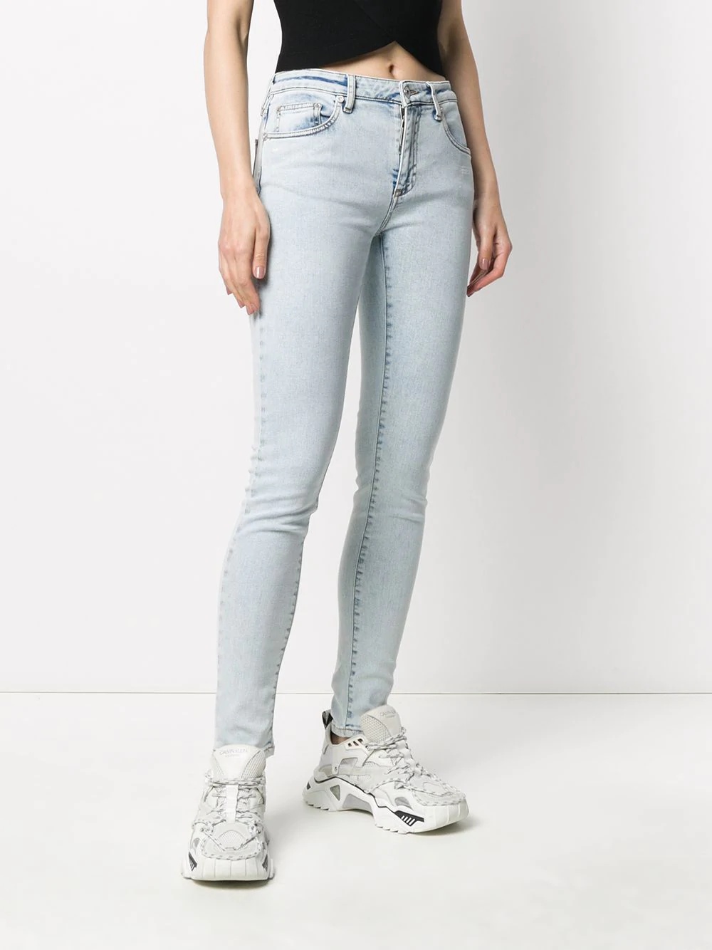 logo-print skinny jeans - 3