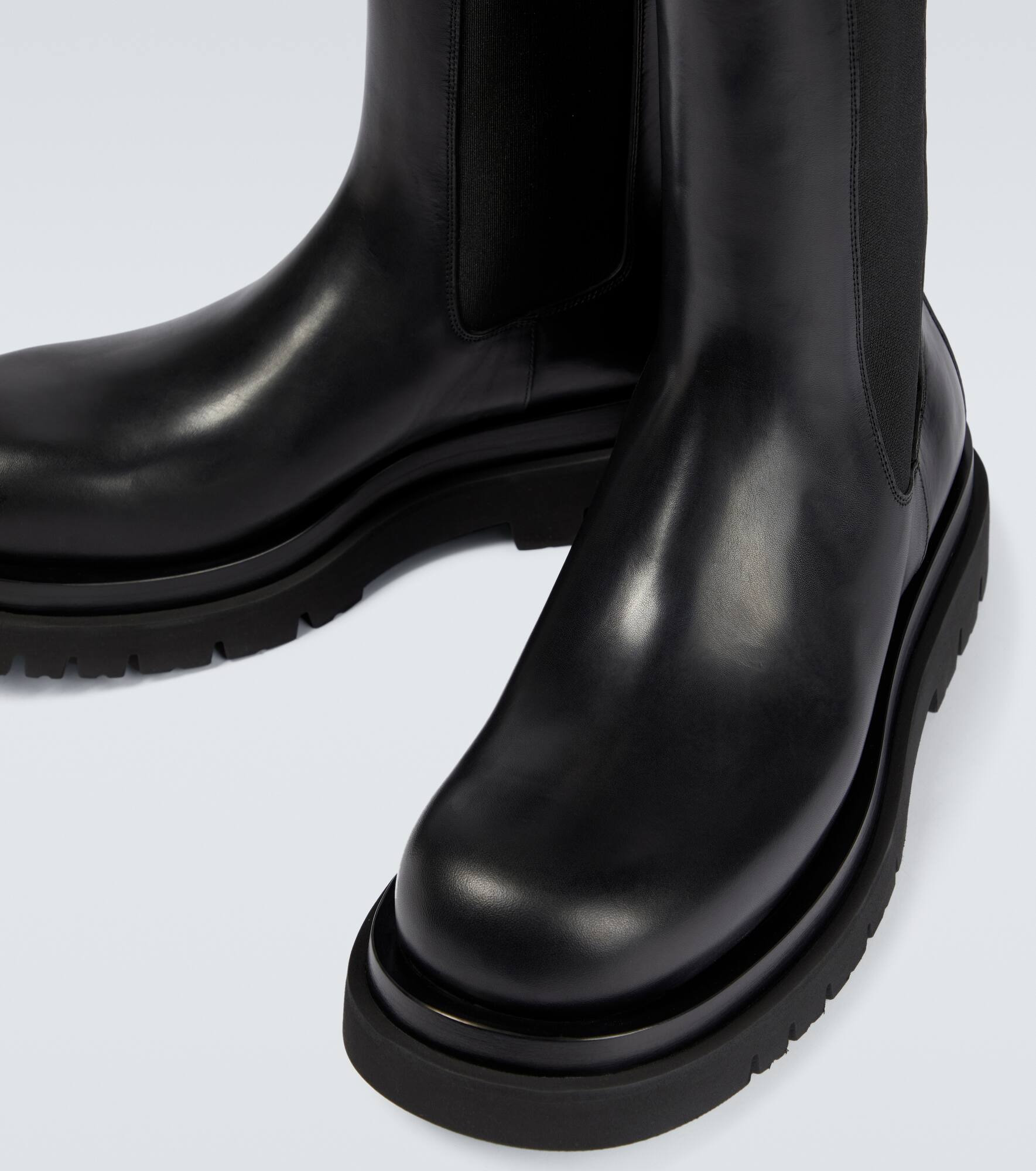 Lug leather ankle boots - 3