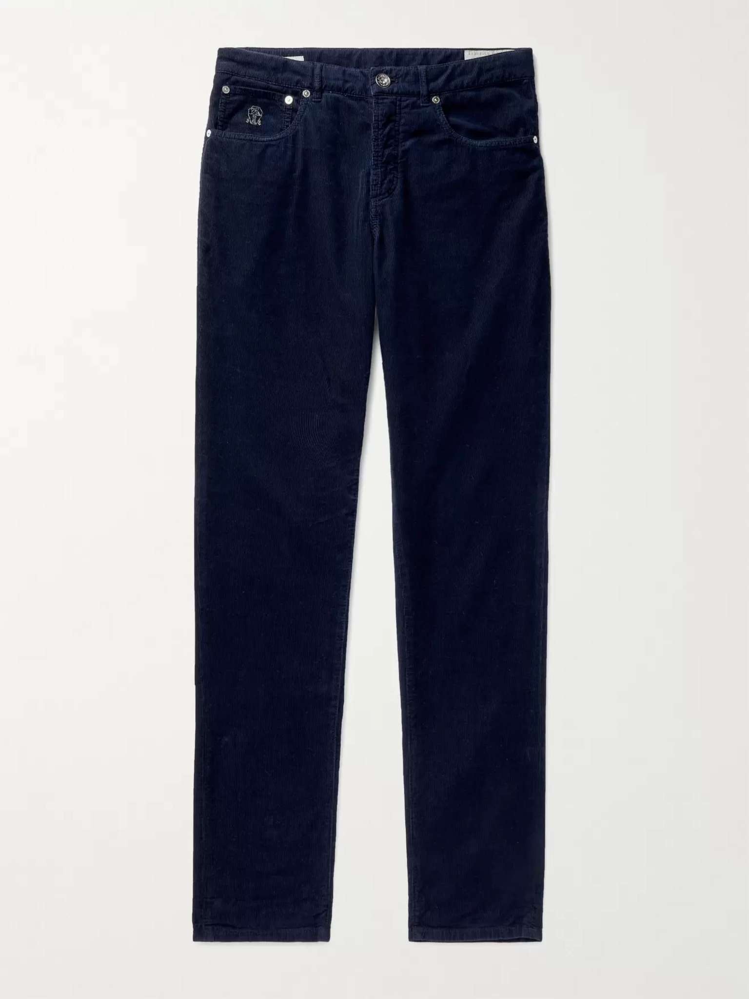 Slim-Fit Tapered Cotton-Corduroy Trousers - 1