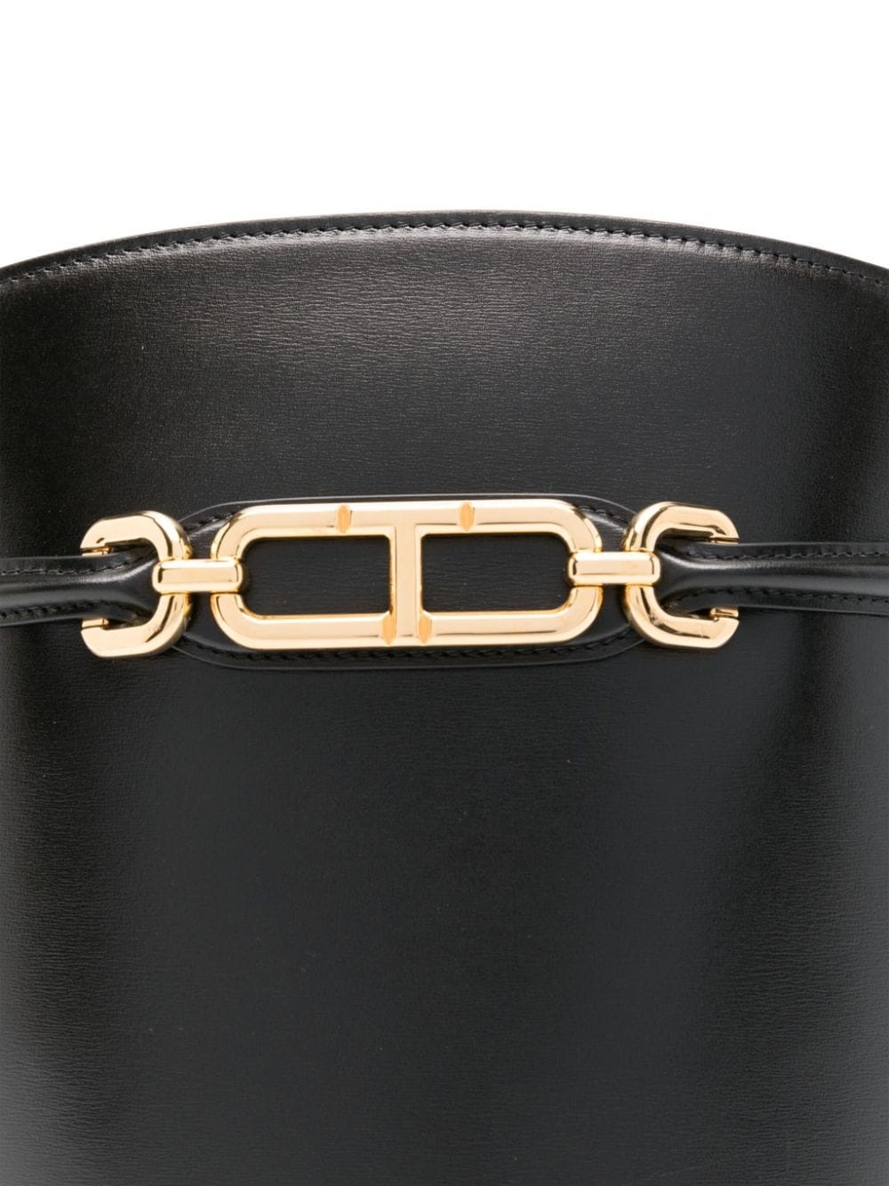 logo-plaque bucket bag - 4