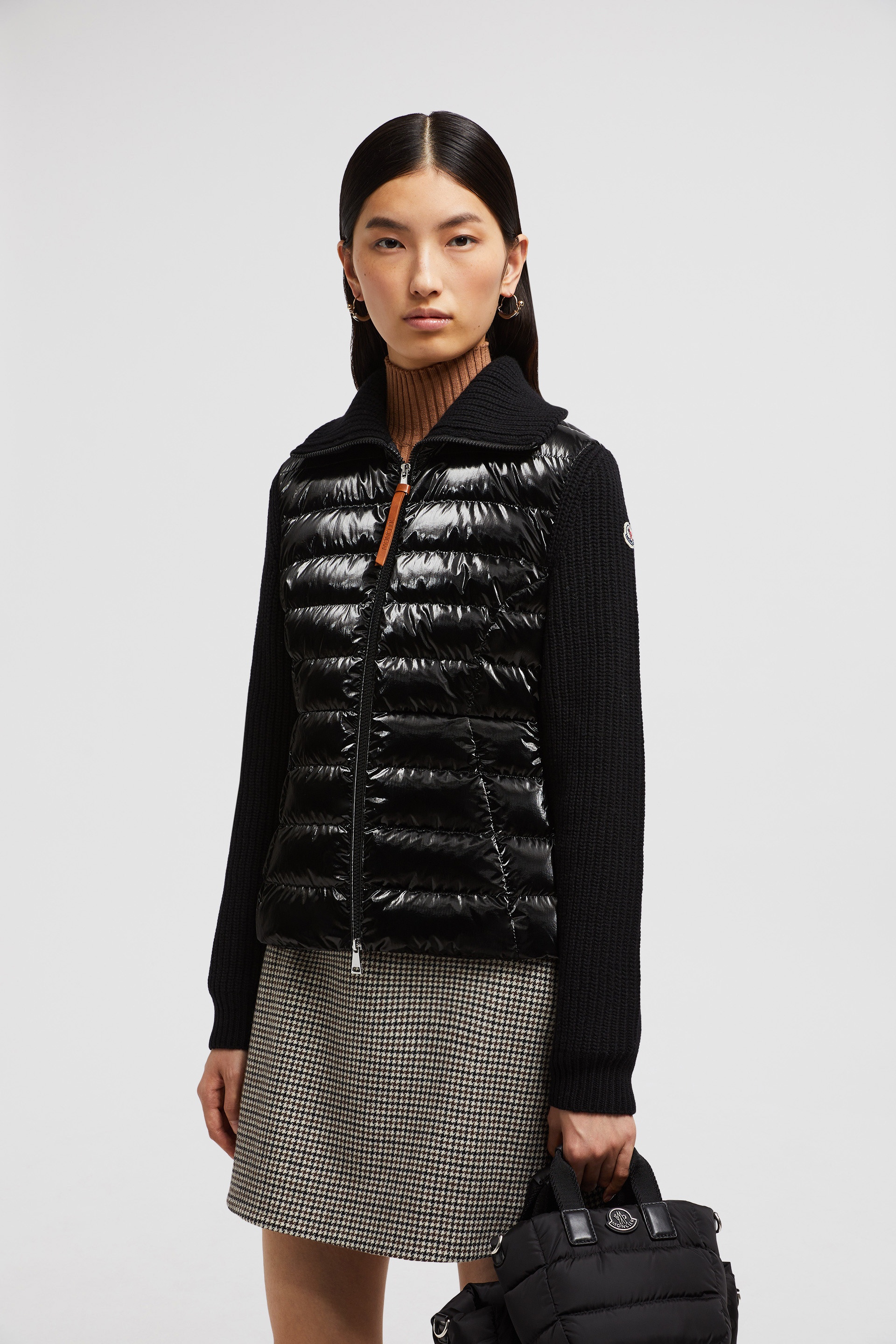 Padded Wool Zip-Up Cardigan - 2
