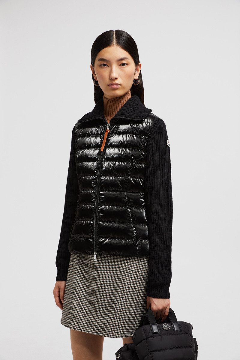 Moncler Padded Wool Zip-Up Cardigan outlook