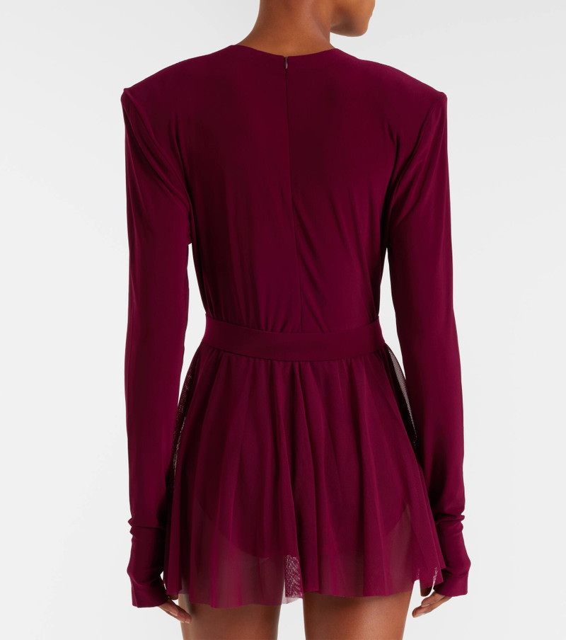 Belted semi-sheer bodysuit 4