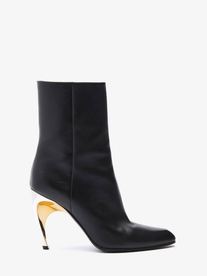 Women's Armadillo Ankle Boot in Black/silver/gold - 1