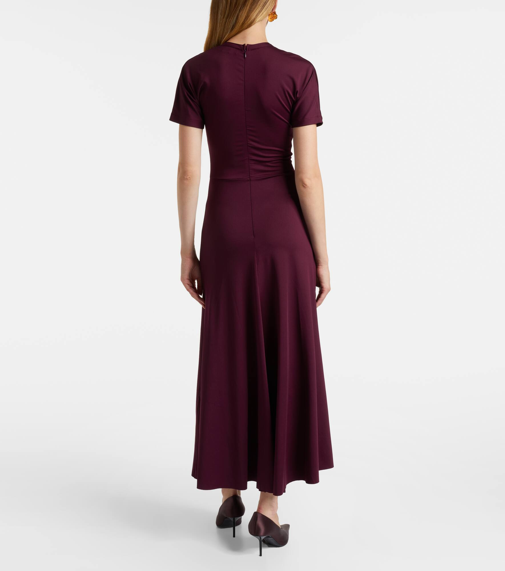 Ruched jersey midi dress - 3