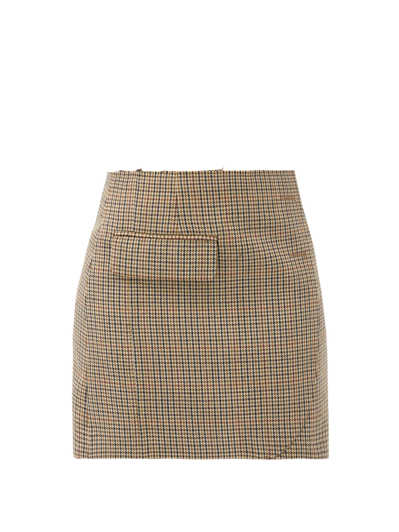 Checked wool-tweed mini skirt - 1