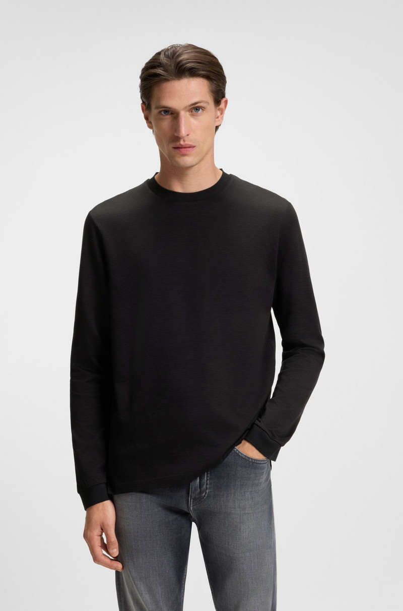 MICRO-PATTERN T-SHIRT IN MERCERISED COTTON 2