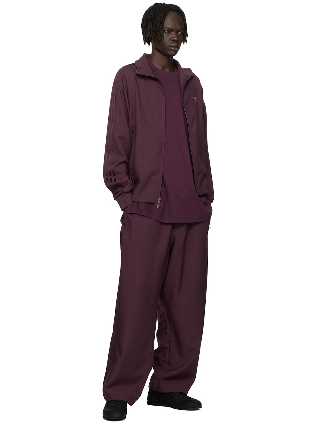 Burgundy Sport Uniform Track Jacket - 4
